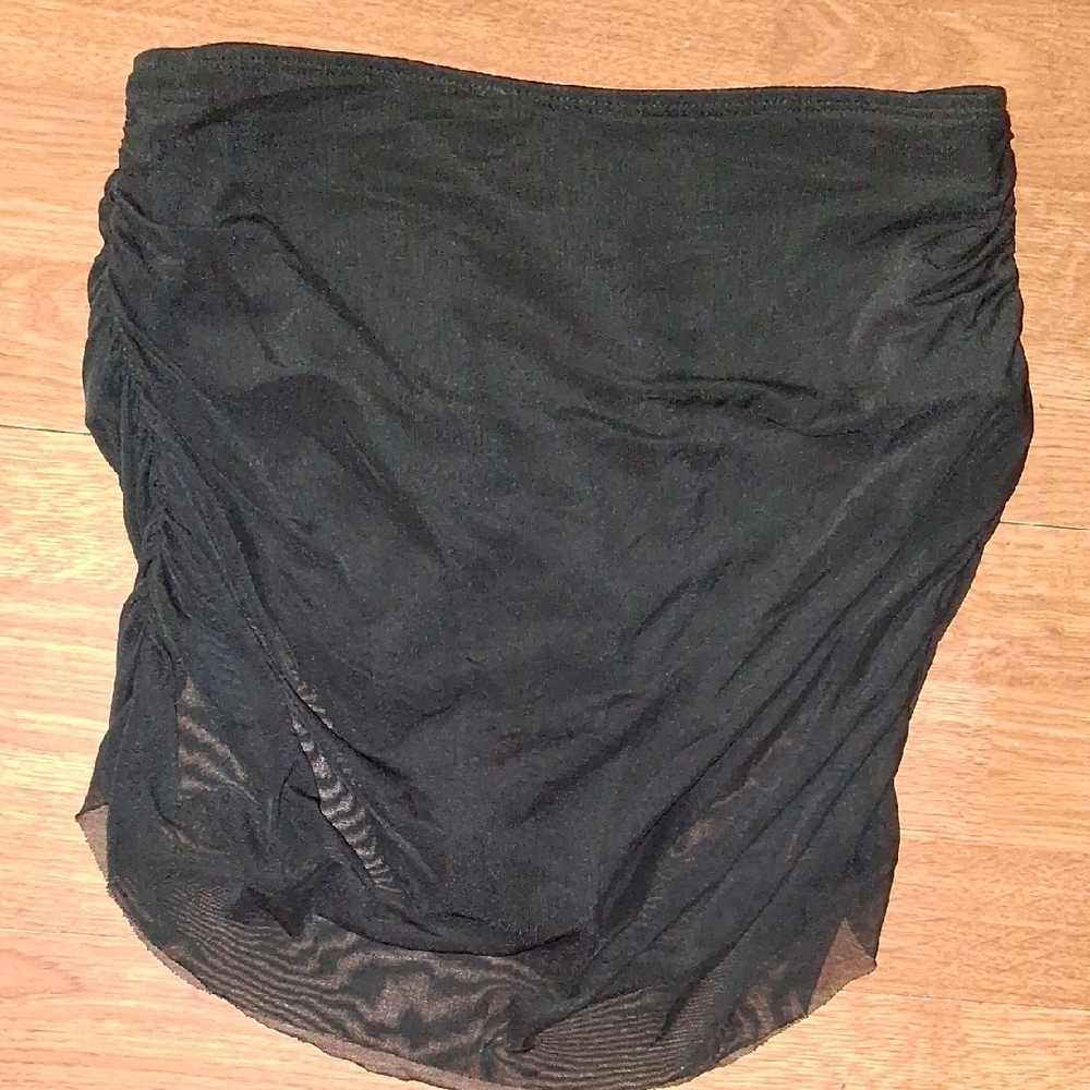 Black Ruched Skirt